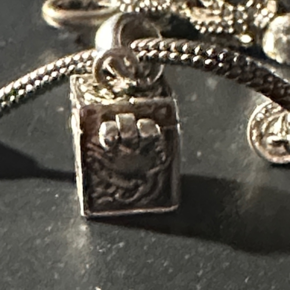 Unique Vintage Silver Charm Bracelet